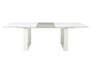Modern White Lacquer Conference Table with Gray Lacquer Extension (80" W to 100" W)