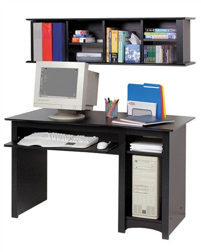 Compact 48 Black Computer Desk with Keyboard Tray OfficeDesk