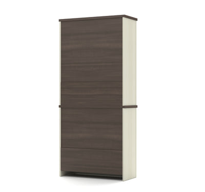 White Chocolate & Antigua 67" Tall Bookcase