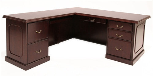 Regency TVLD7236MH Prestige Mahogany 72 x 36 Double Pedestal L Desk