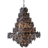 Faceted Black-Glass Chandelier-Style Lamp