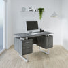 51" Gray Woodgrain Floating Compact Desk