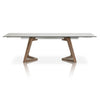 Modern 71 - 103" Conference Table with Chic Walnut Frame & Smoked Gray Glass Top