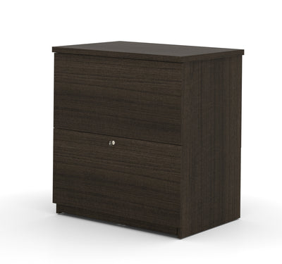 U-shaped Desk in Dark Chocolate with Nickel Accents