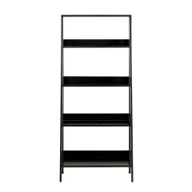 55" Black Ladder Bookshelf
