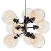 Champagne Glass Cluster Pendant Light with Stainless Steel Arms