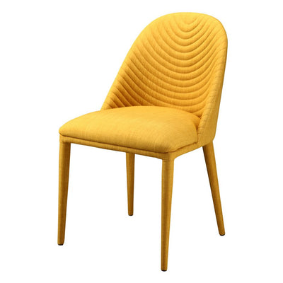 Fabric-Covered Yellow Guest or Conference Chair (Set of 2)