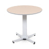 Classic 36" Round Tan Meeting Table w/ Pneumatic Lift