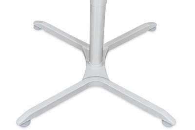Classic 36" Round White Meeting Table w/ Pneumatic Lift