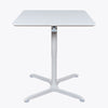 Classic 31" Square White Meeting Table w/ Pneumatic Lift