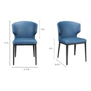 Finely-Crafted Padded Steel Blue Guest or Conference Chair (Set of 2)