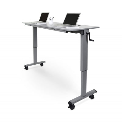 Modern 59" White Flip-Top Standing Office Desk or Workstation