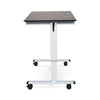 59" Sit-Stand Black Oak Office Desk w/ Wheels