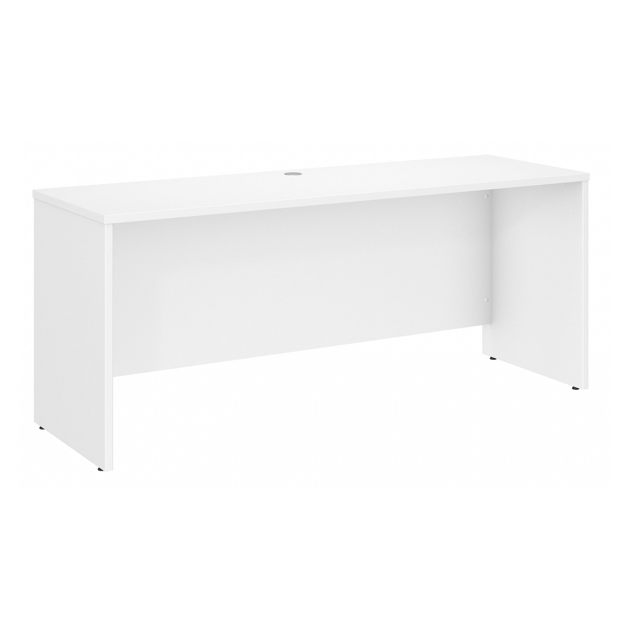 72" Premium Modern Office Desk with Privacy Panel in White