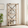 64" White Oak Bookcase with X-Framing