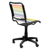 Rainbow Low Back Bungie Office Chair with Matte Black Frame and Base