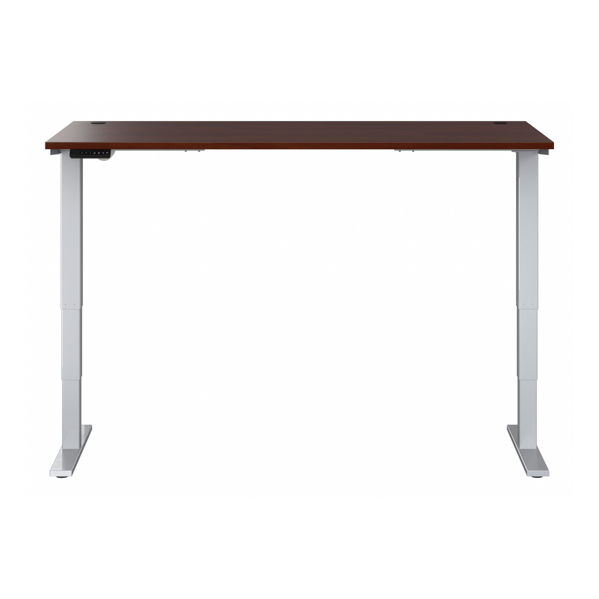 72" Large Modern Adjustable Standing Office Desk in Hansen Cherry with Metallic Base