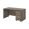 Modern Hickory 60" Rugged Executive Desk with Mobile Pedestal