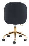 Chic Black and Gold Modern Armless Office Chair