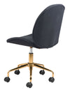 Chic Black and Gold Modern Armless Office Chair