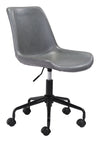 Matte Gray Mid-Century Modern Armless Office Chair