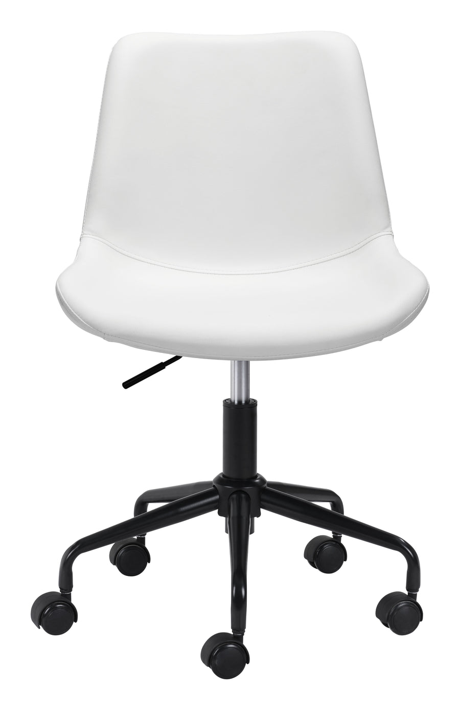 White Mid-Century Modern Armless Office Chair