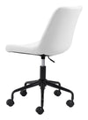 White Mid-Century Modern Armless Office Chair