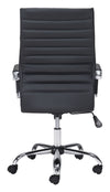 Black and Chrome Modern High-Back Office Chair