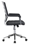 Black Modern Vinyl Office Chair