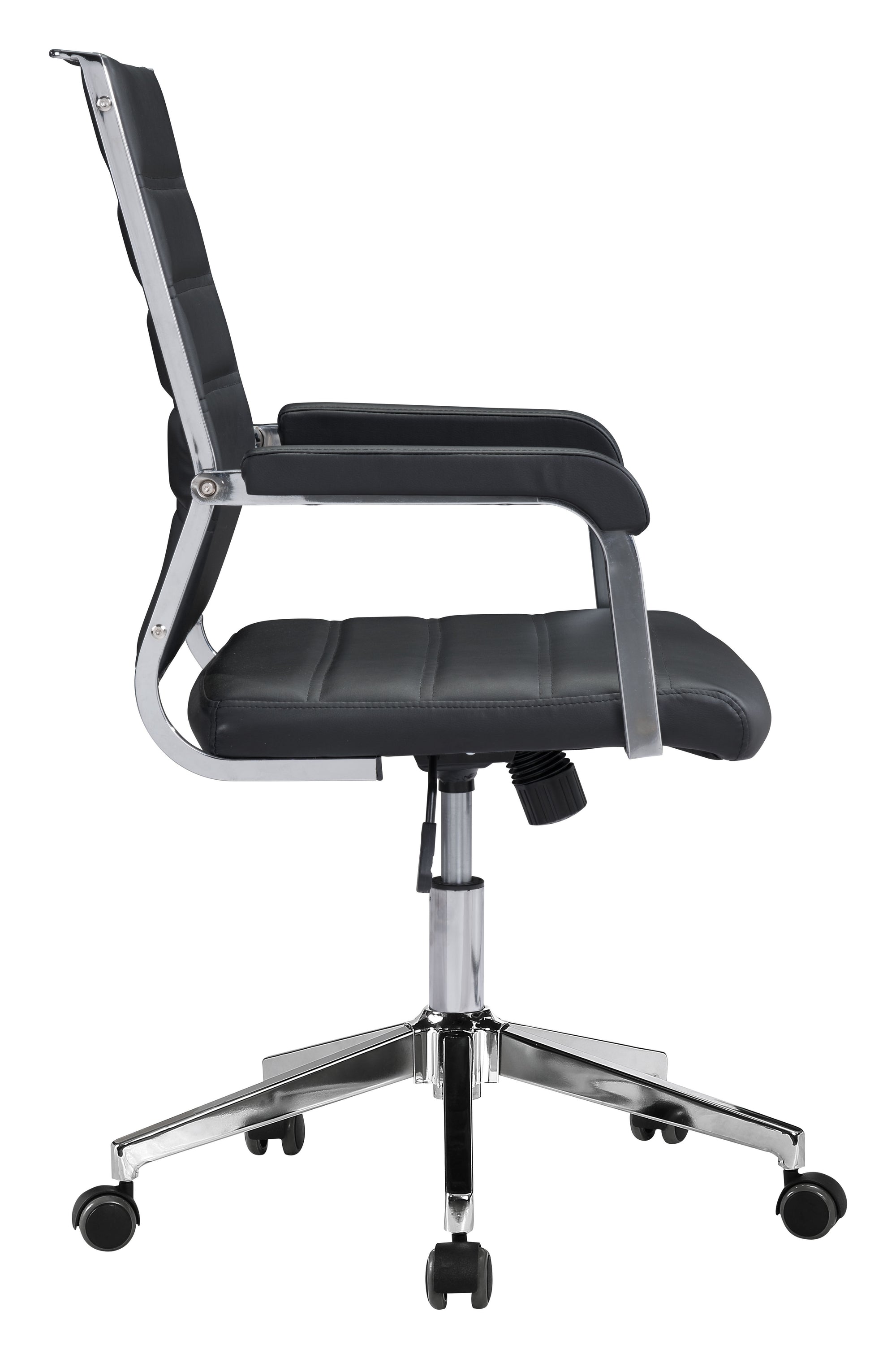 Black Modern Vinyl Office Chair