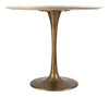 36" Round Marble Meeting Table with Gold Base