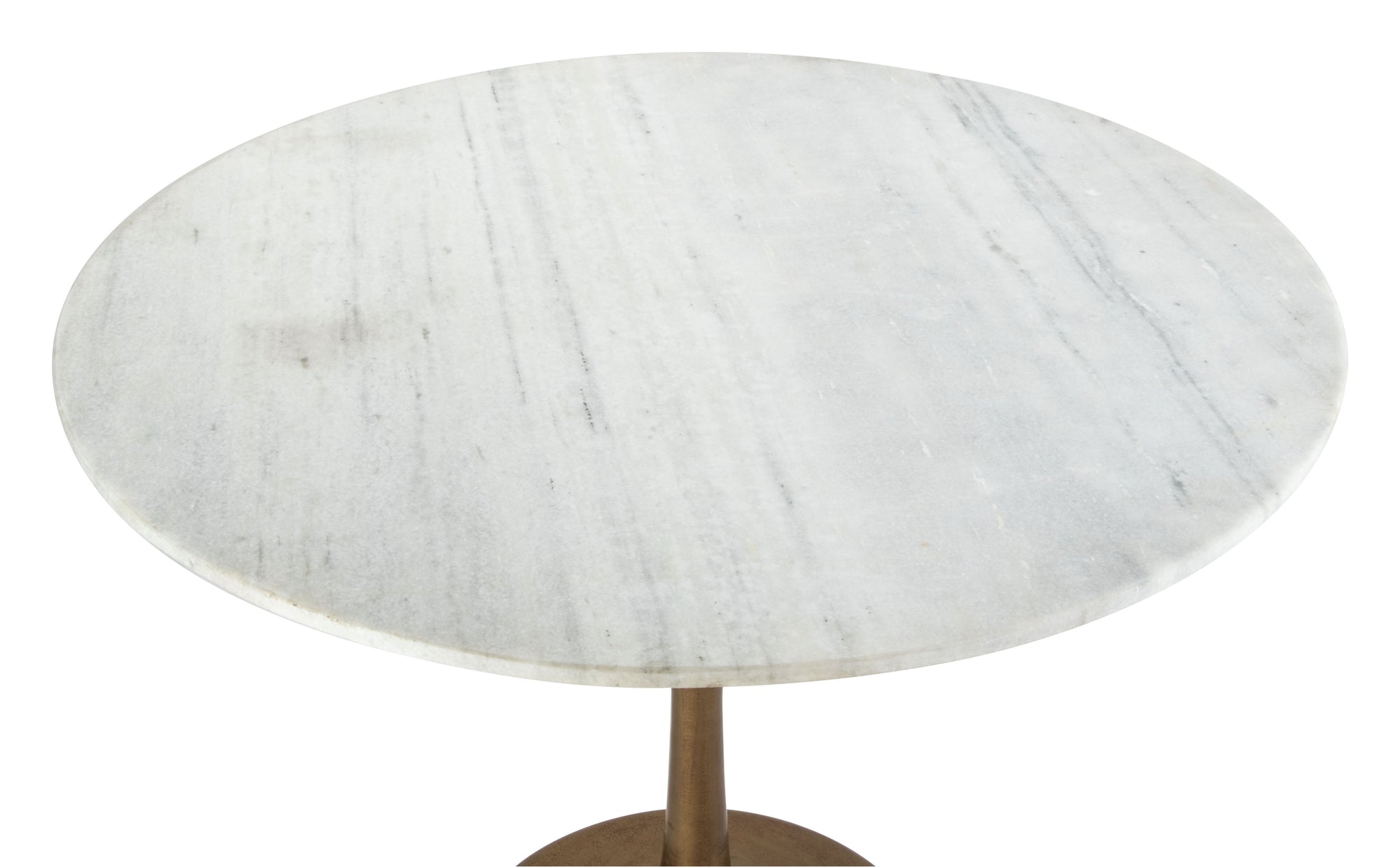 36" Round Marble Meeting Table with Gold Base