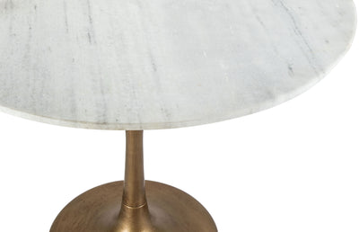 36" Round Marble Meeting Table with Gold Base