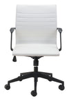 Modern White Office Chair with Elegant Contrasting Black Frame