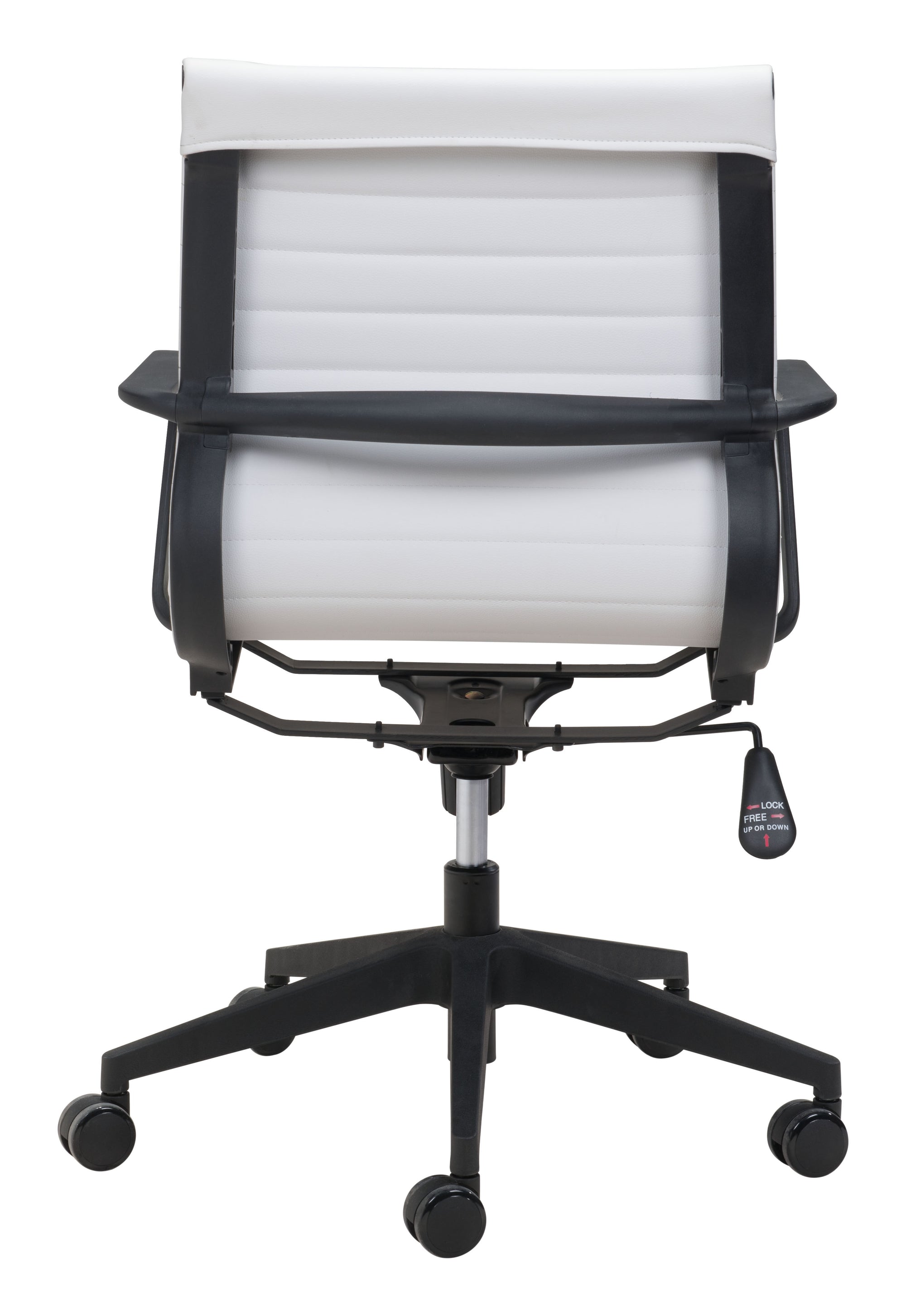 Modern White Office Chair with Elegant Contrasting Black Frame