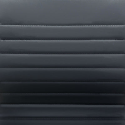 Modern Black Office Chair with Unique Ribbed Back