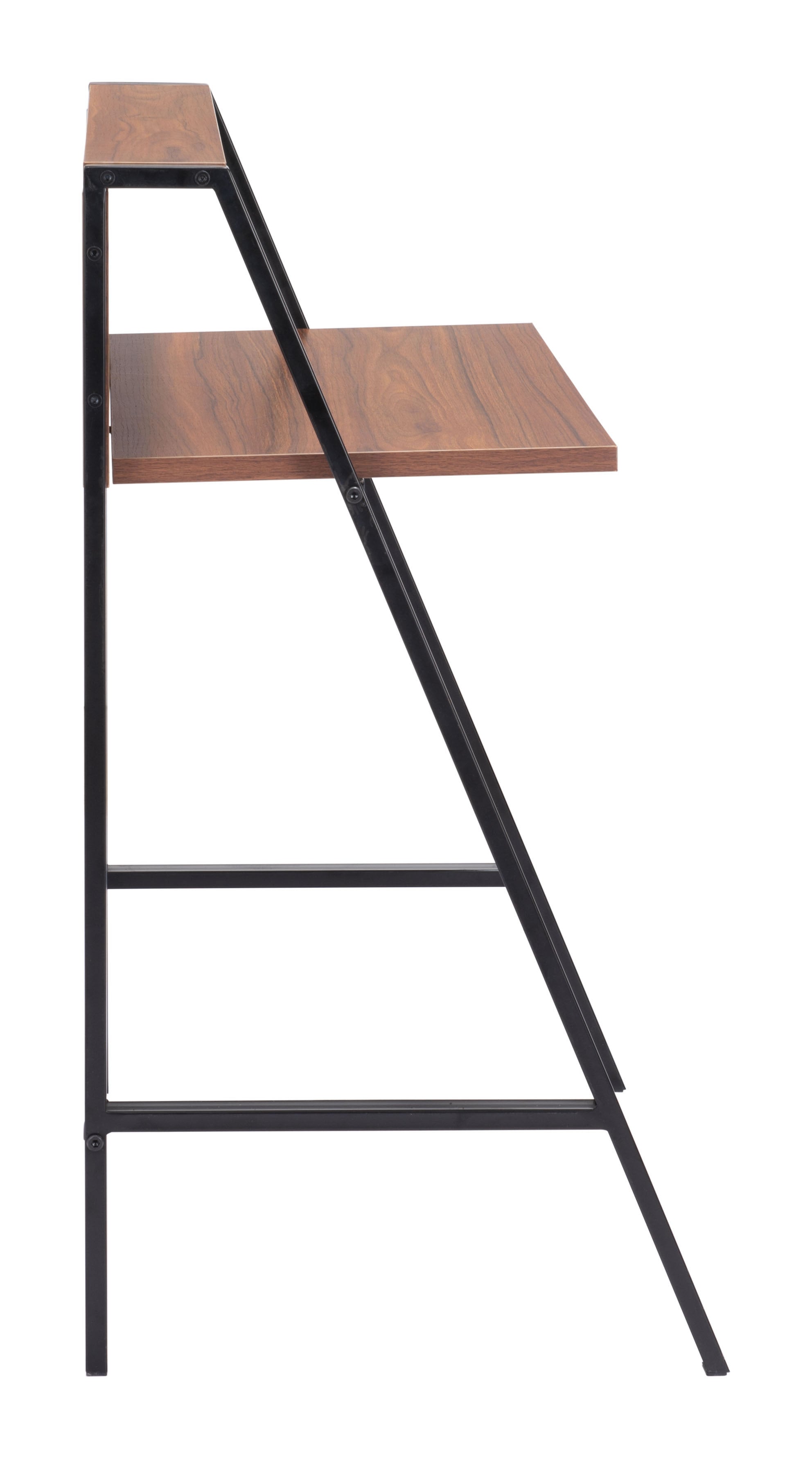 Walnut and Black 33" Minimal Urban Workstation