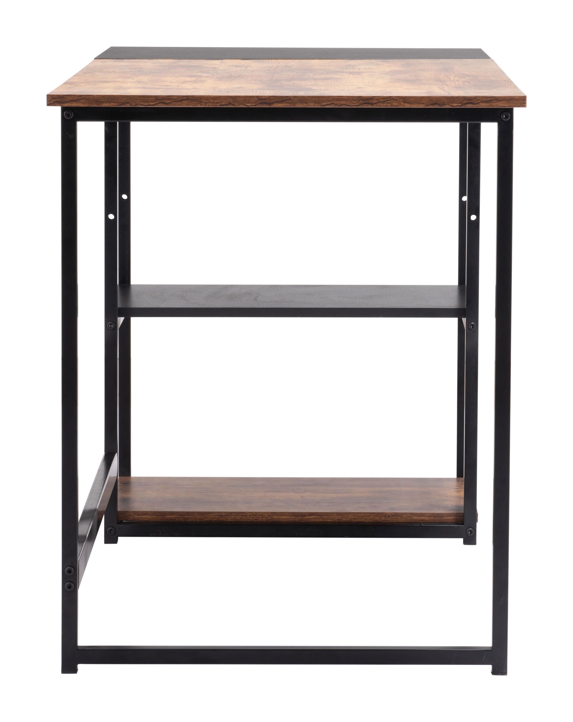 Vintage 47" Brown and Black Industrial Workstation