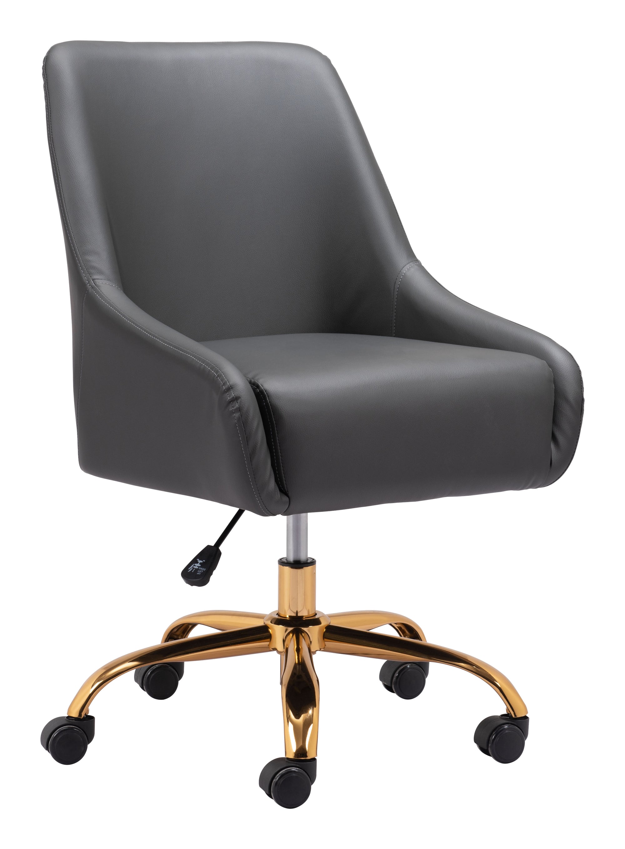 Glamorous Adjustable Leatherette Office Chair