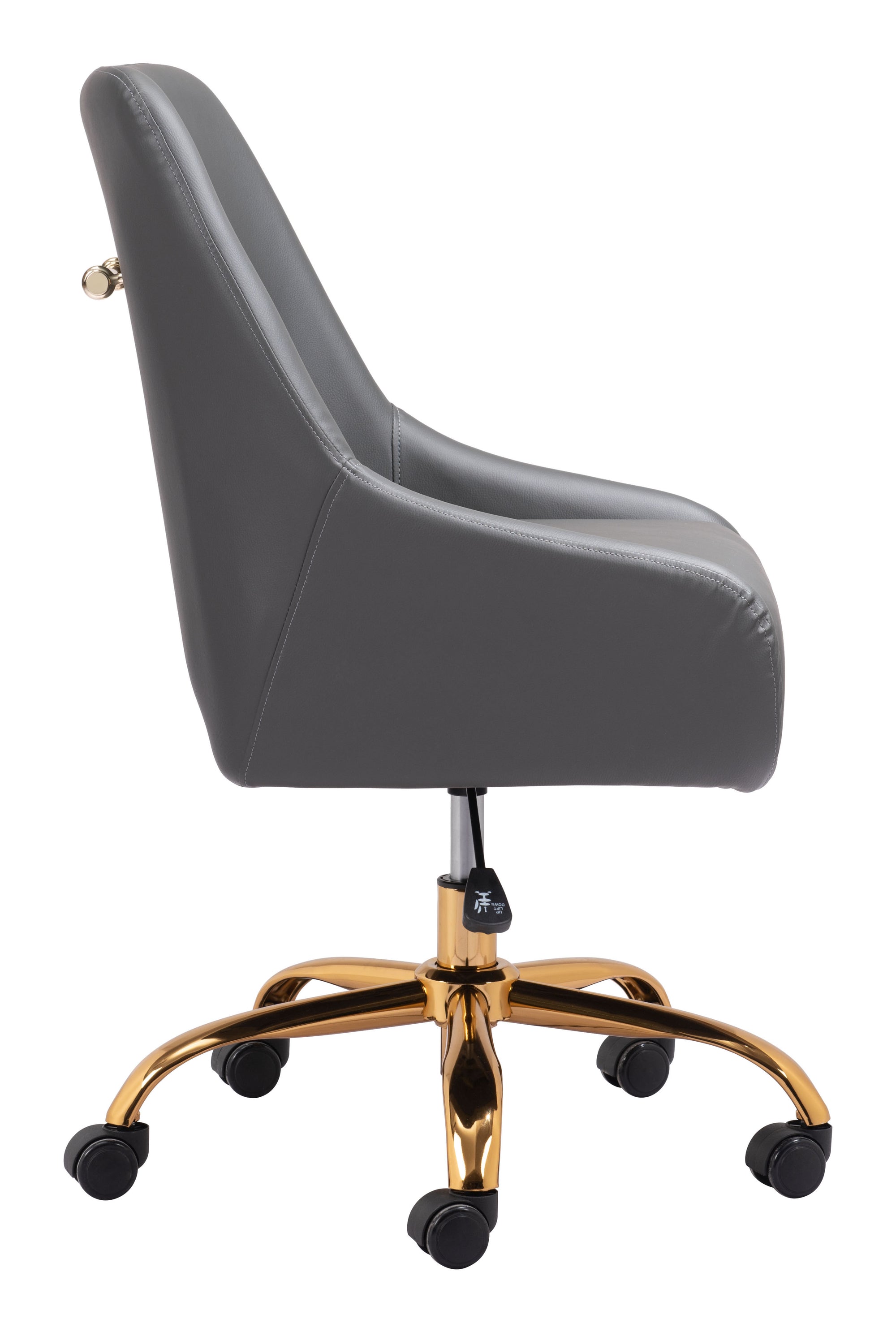 Glamorous Adjustable Leatherette Office Chair