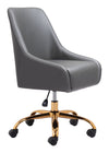 Glamorous Adjustable Leatherette Office Chair