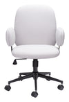 Beige Boho Office Chair with Contrasting Black Base