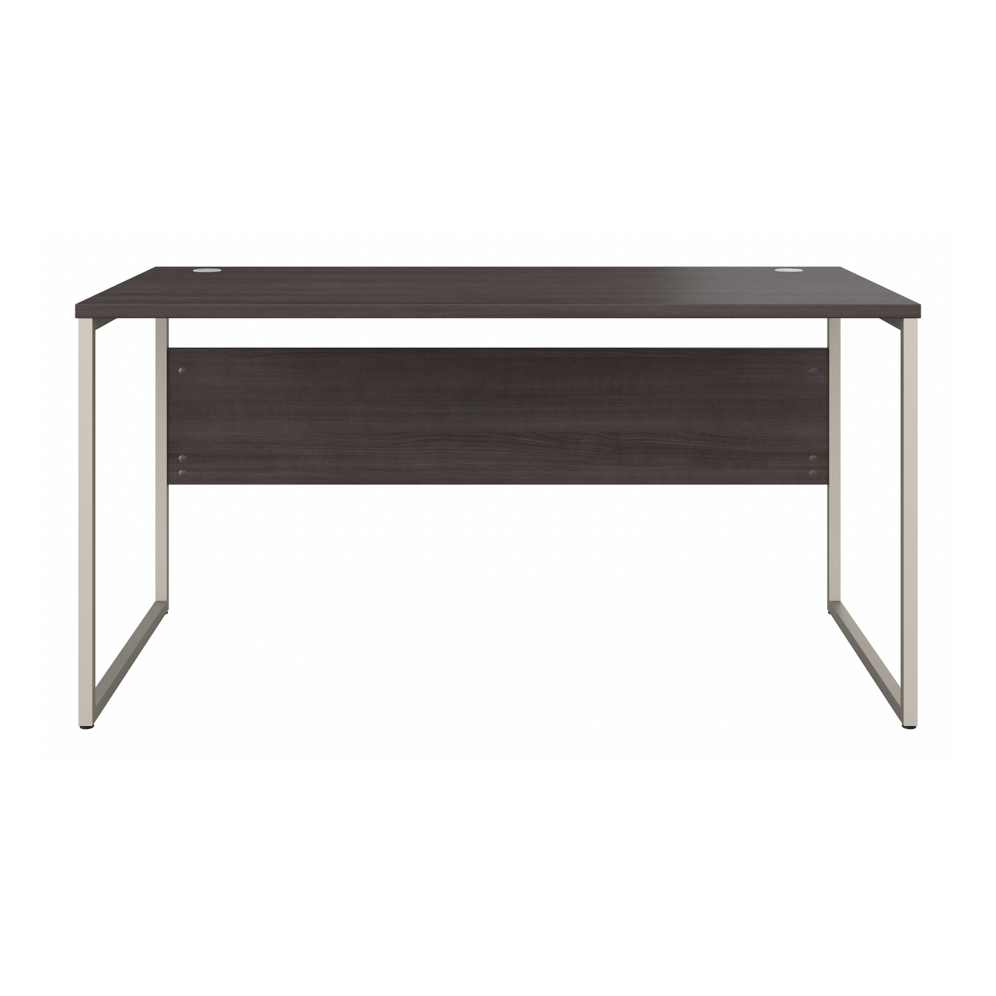 60" Modern Office Desk with Metal Legs in Storm Gray