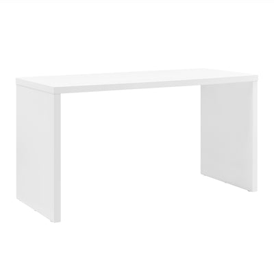 Convertible Matte White Lacquer 55" Executive Desk or Workstation