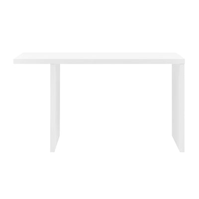 Convertible Matte White Lacquer 55" Executive Desk or Workstation