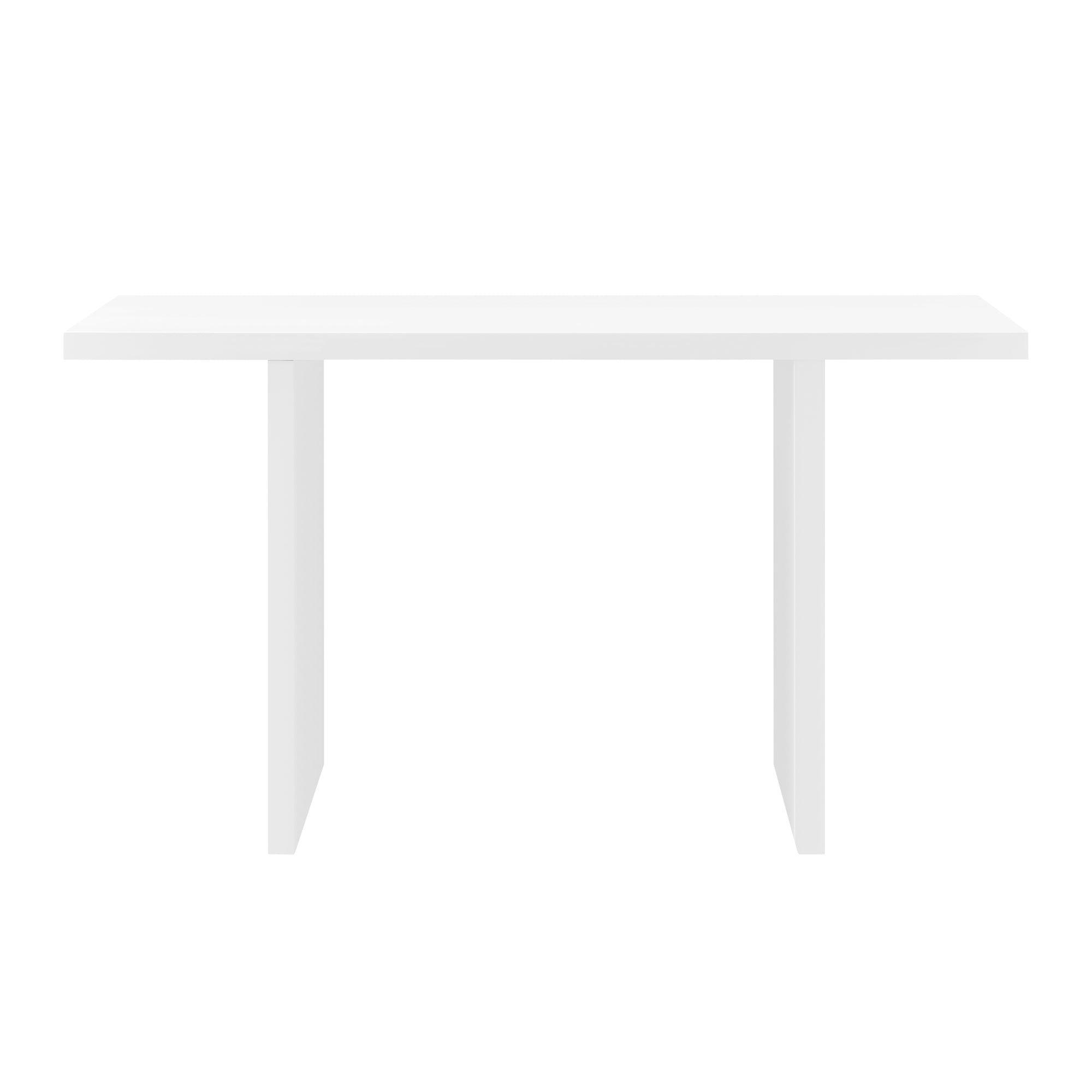 Convertible Matte White Lacquer 55" Executive Desk or Workstation