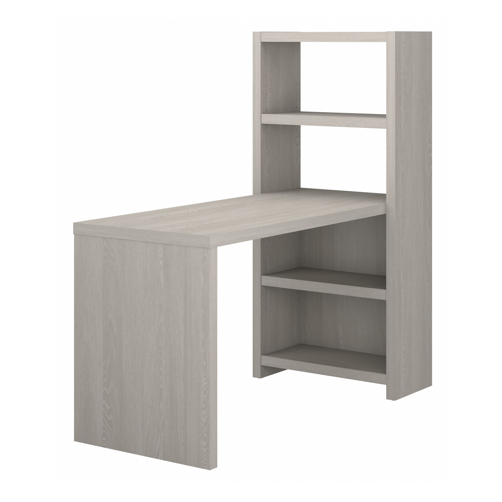 56" Modern Bookcase Office Desk in Gray Sand