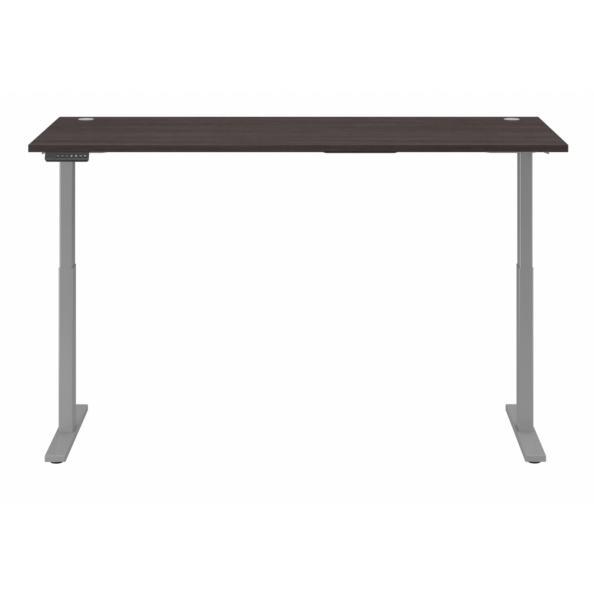 72" Modern Standing Office Desk in Storm Gray with Metallic Base