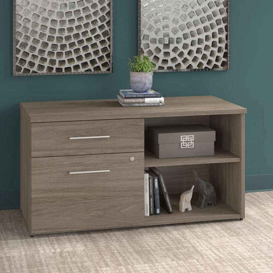Modern Hickory File Credenza