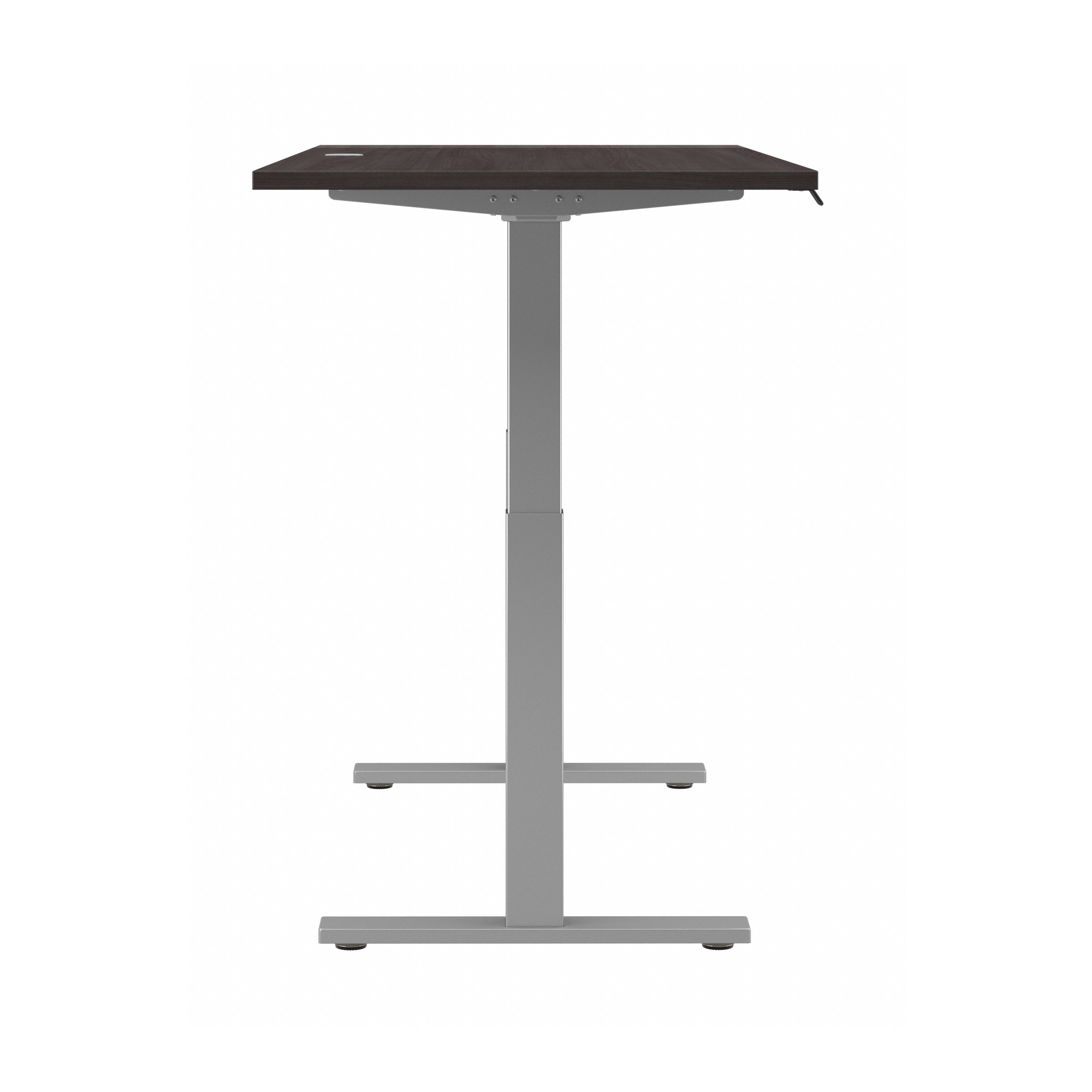 60" Modern Adjustable Standing Office Desk in Storm Gray with Metallic Base